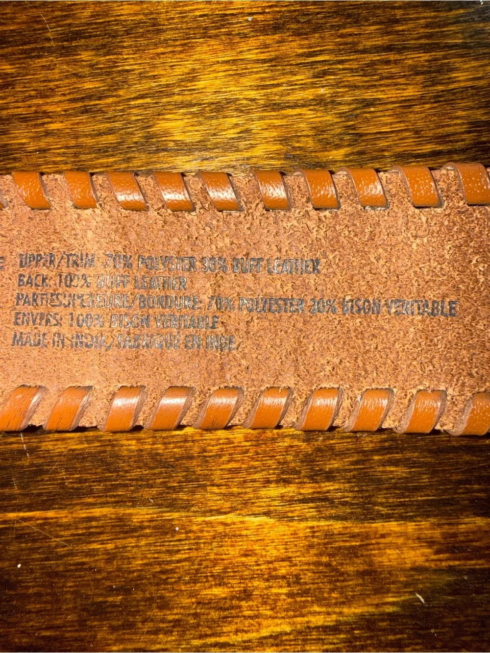 American Eagle Brown Embroidered Whipstitch Belt | Cowgirl | Boho | EUC